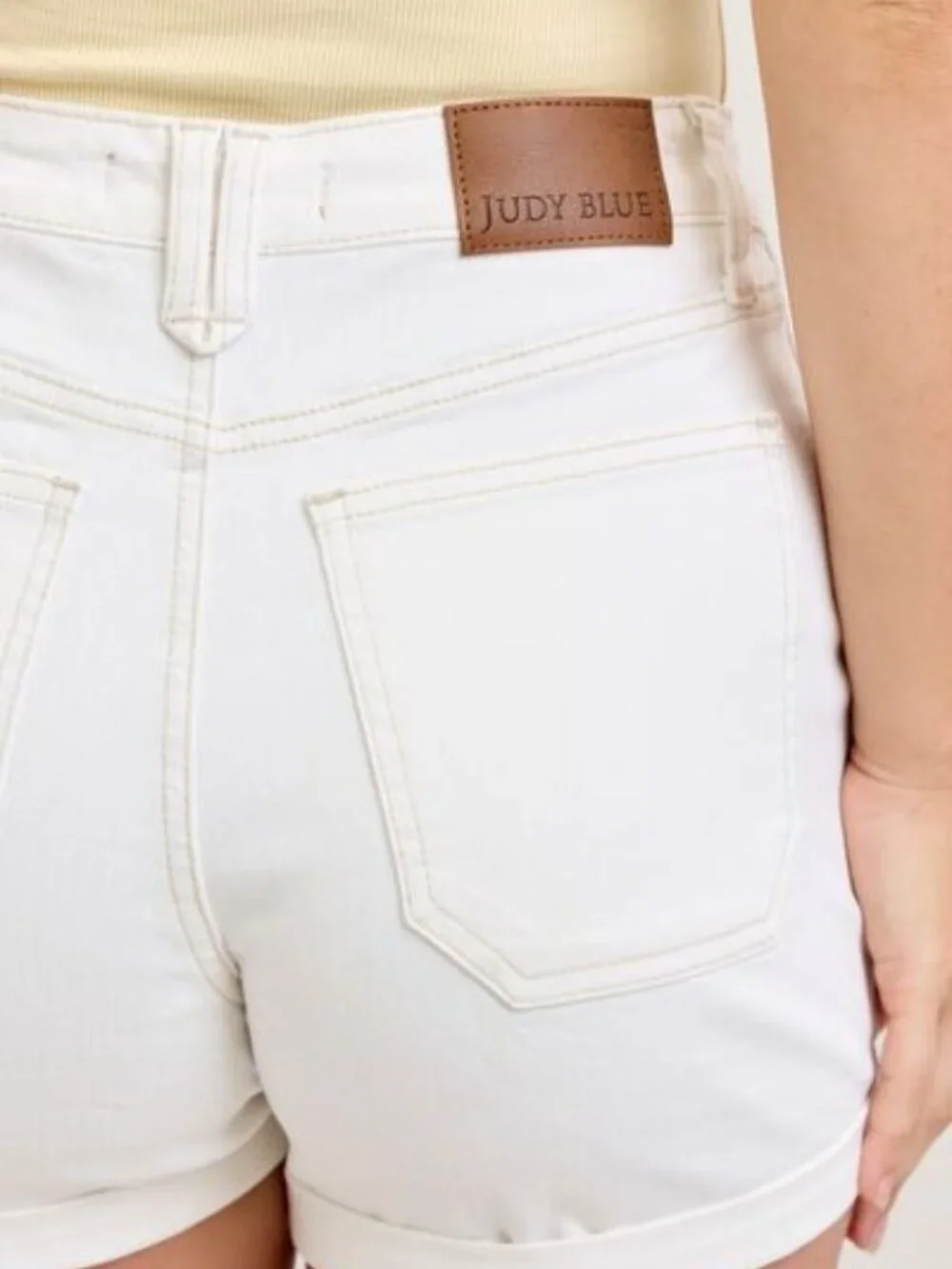 Judy Blue High-Waisted Aurora Weekender Short with Double Rolled Cuff - Picture 2 of 5